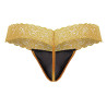 CandyMan String en dentelle Beltis Noir-Orange